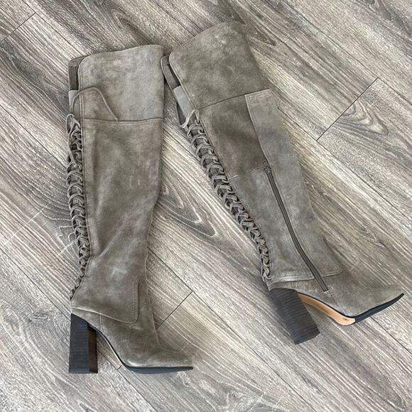 Vince Camuto Velvet Dream Verona TOLLA Lace up Over the Knee Boot - Picture 1 of 16